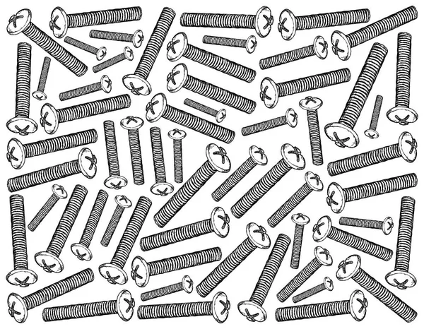 Fertigung Und Industrie Illustration Handgezeichnete Skizze Tapete Hintergrund Der Kreuzversenkung — Stockfoto