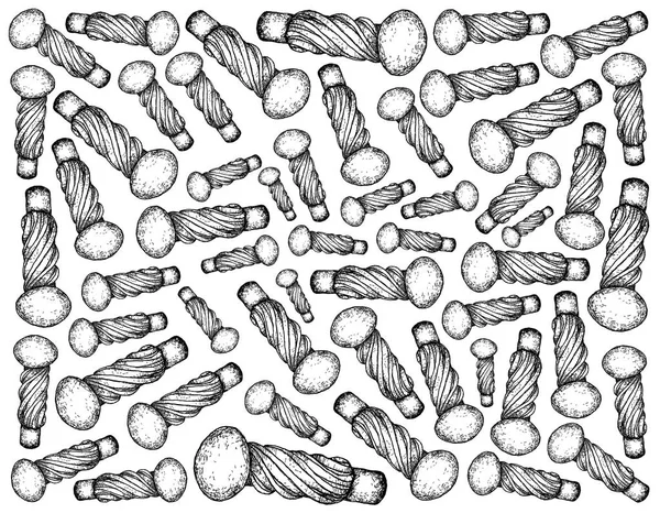 İmalat ve sanayi, illüstrasyon elle çizilmiş kroki duvar kağıdı arka plan çekiç, vida sürücü. Metal ve plastik katılma Fastener türü