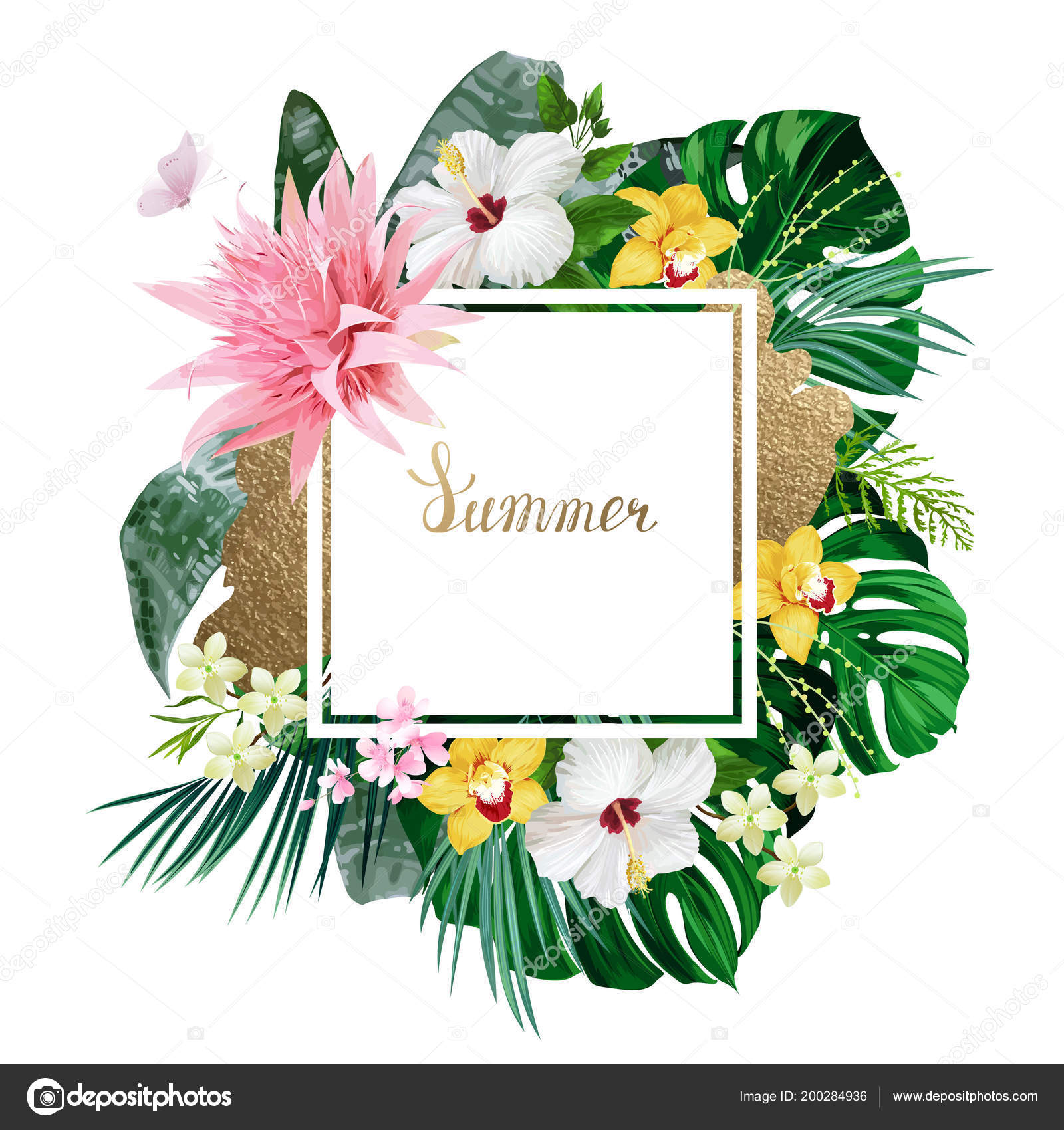 Aquarelle Fond Floral D Ete Avec Fleurs Image Vectorielle Antart C Aquarelle Fond Floral D Ete Avec Fleurs Image Vectorielle Antart C