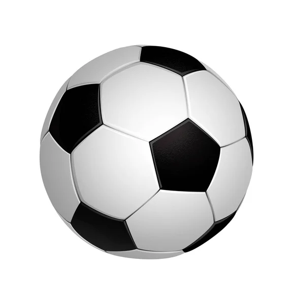 Ballon Football Isolé Sur Fond Blanc Illustration Vectorielle — Image vectorielle