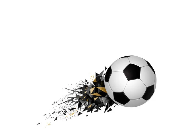 Football Blanc Noir Avec Élément Design Sportif Abstrait Géométrique Sur — Image vectorielle