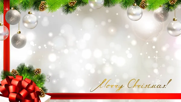 Joyeux Fond Noël Symboles Fête Sur Fond Vacances — Image vectorielle