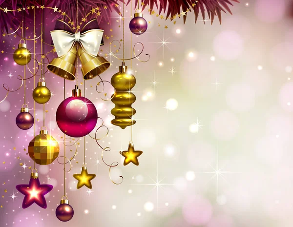 Feliz Navidad Fondo Símbolos Festivos Fondo Vacaciones — Archivo Imágenes Vectoriales