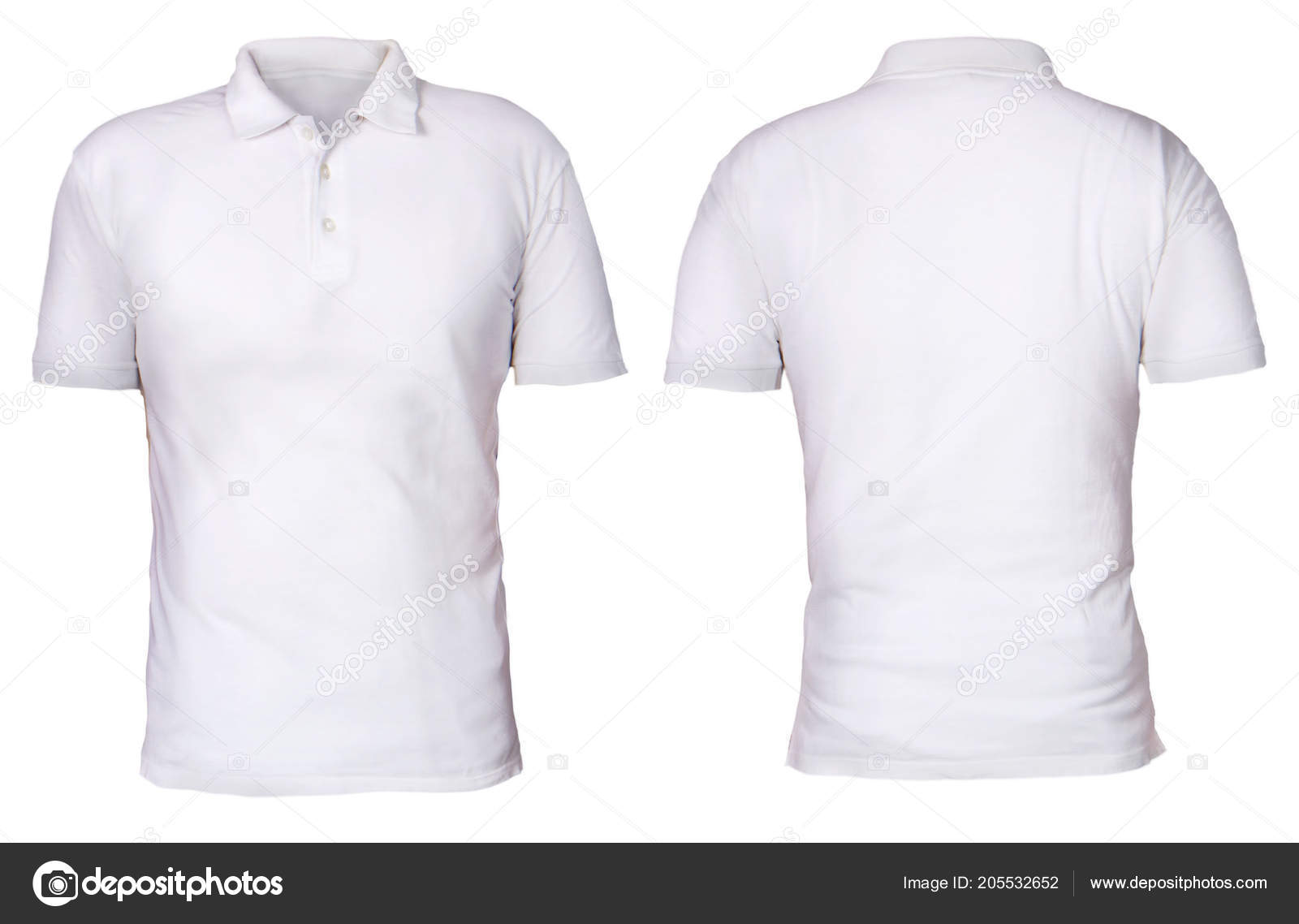 Download Blank Polo Shirt Mock Template Front Back View Isolated White — Stock Photo © airdone #205532652