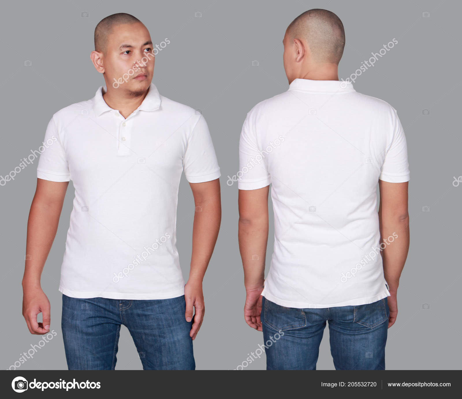 Download Plain white shirt back and front | White Polo Shirt Mock ...