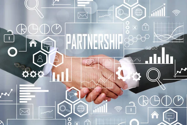 Close Image Businessmen Doing Handshake Having Deal Agreement Partnership Business — Stock Photo, Image