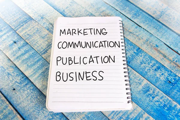 Marketing Communication Publication Business Words Letter Written Piece Paper Memo — Photo