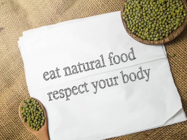 Good Healthy Food Concept Stile Vita Salute Citazioni Motivazionali Parole — Foto Stock