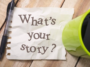Your Story, iş motivasyonel ilham verici tırnak, ne kelime tipografi kavramı