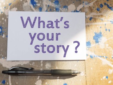 Your Story, iş motivasyonel ilham verici tırnak, ne kelime tipografi kavramı