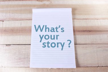 Your Story, iş motivasyonel ilham verici tırnak, ne kelime tipografi kavramı