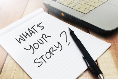 Your Story, iş motivasyonel ilham verici tırnak, ne kelime tipografi kavramı