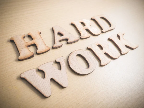 Hard Work Hardwork Business Motivational Inspirational Quotes Wooden Words Typography — Stock Photo, Image