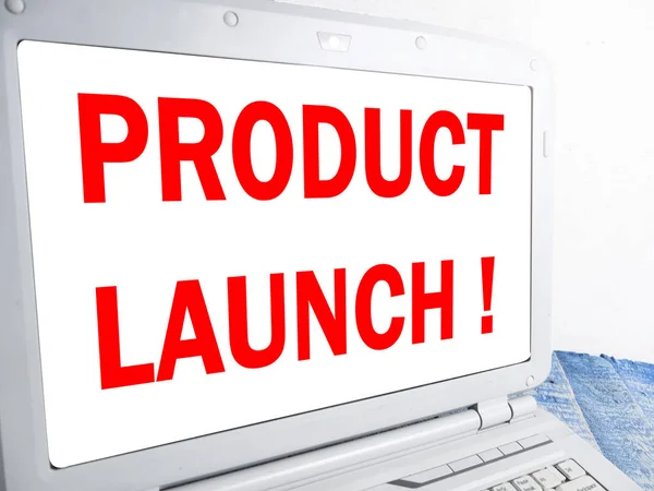 Product Launch Motiverende Business Marketing Woorden Quotes Concept Woorden Belettering — Stockfoto