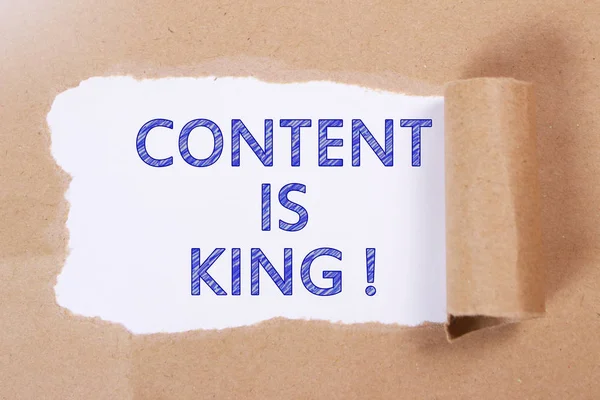 Content Ist König Internet Social Media Motivation Inspirierende Zitate Wörter — Stockfoto