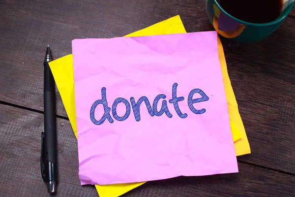 Donar Motivational Business Charity Sharing Words Citas Concepto Palabras Letra —  Fotos de Stock