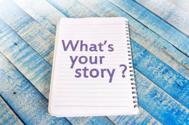 Your Story, iş motivasyonel ilham verici tırnak, ne kelime tipografi kavramı