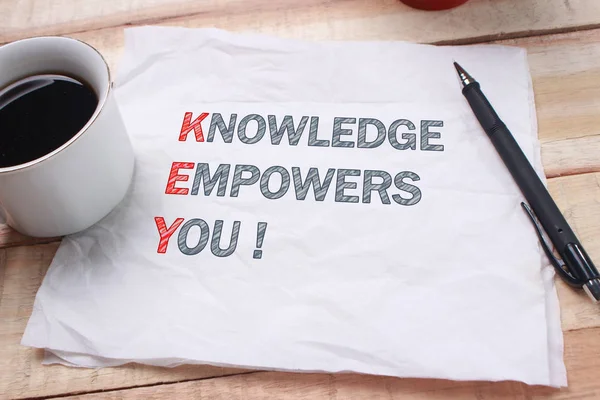 Key Knowledge Empoweryou Citazioni Motivazionali Motivazionali Aziendali Parole Tipografia Top — Foto Stock