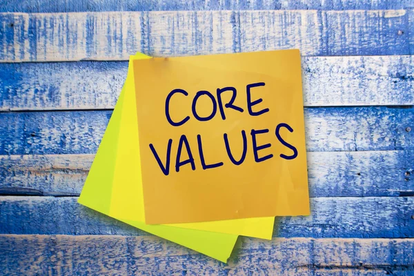 Valores Básicos Ética Empresarial Citas Inspiracionales Motivacionales Palabras Tipografía Concepto — Foto de Stock