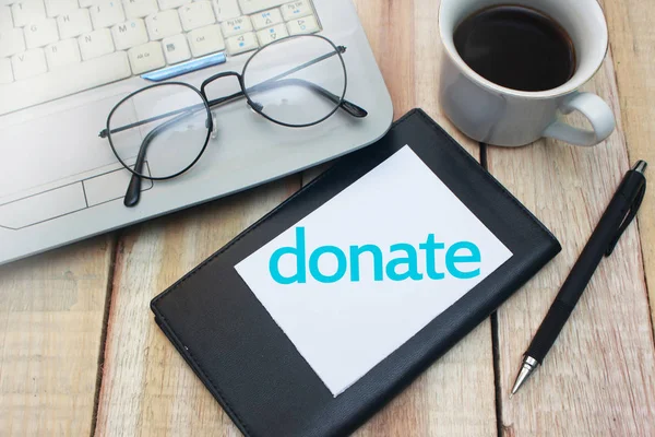 Donare Motivazionale Business Charity Sharing Words Citazioni Concetto Parole Lettera — Foto Stock