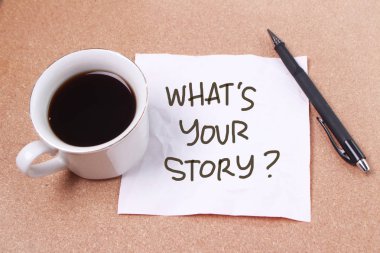 Your Story, iş motivasyonel ilham verici tırnak, ne kelime tipografi kavramı