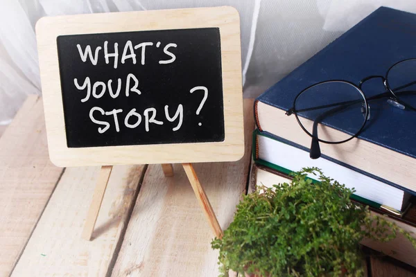 Your Story Motivasyonel Ilham Verici Tırnak Kelime Tipografi Kavramı — Stok fotoğraf