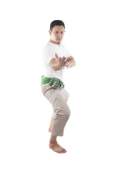 Pencak Silat Indonesian Malaysian Asian Traditional Martial Art Male Warrior — Stock Photo, Image