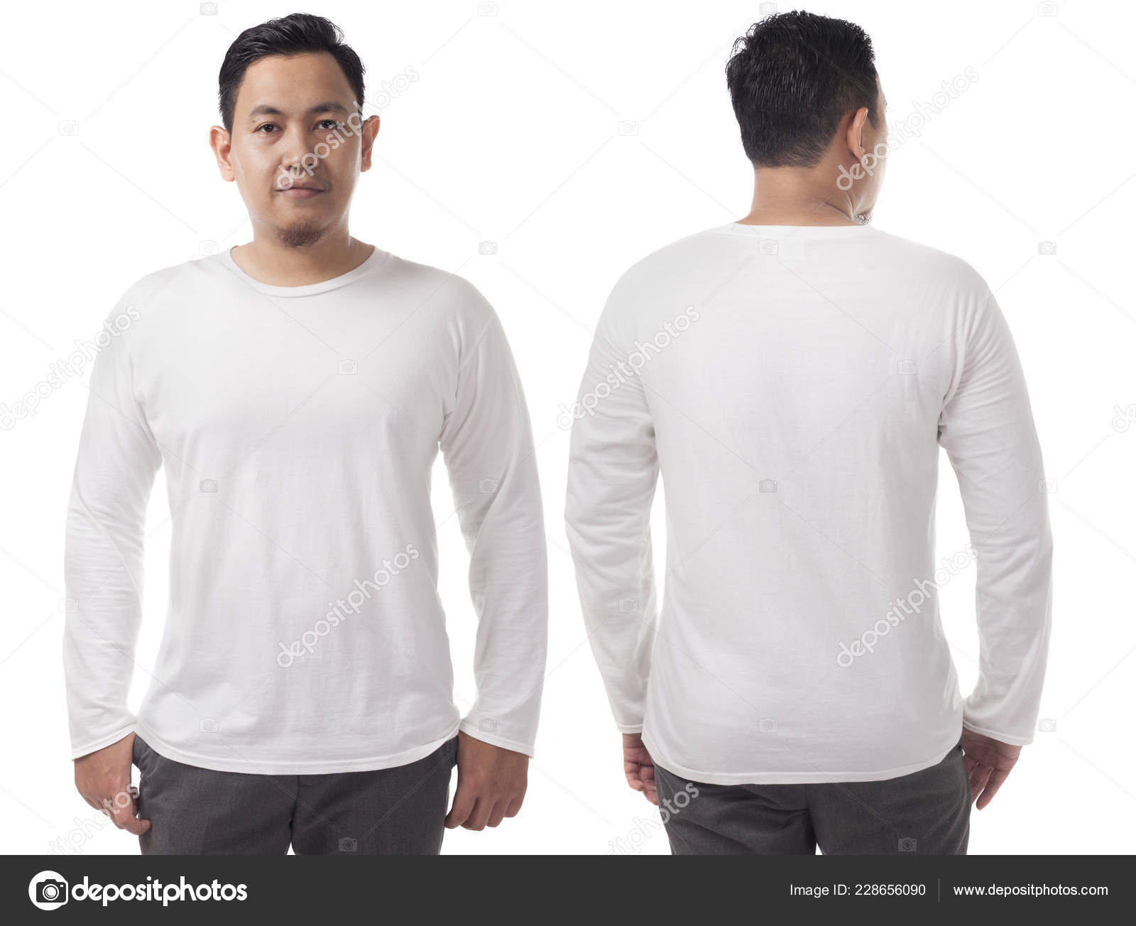 plain white long sleeve shirt
