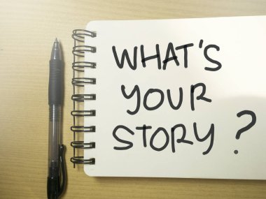 Your Story, iş motivasyonel ilham verici tırnak, ne kelime tipografi kavramı