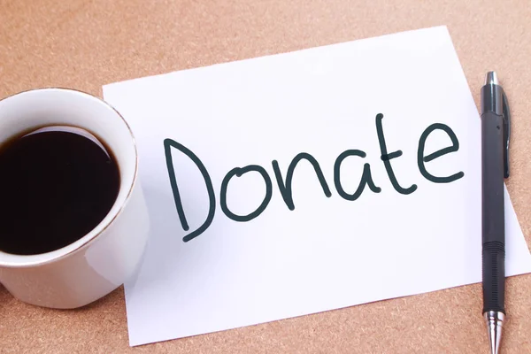 Donar Motivational Business Charity Sharing Words Citas Concepto Palabras Letra — Foto de Stock