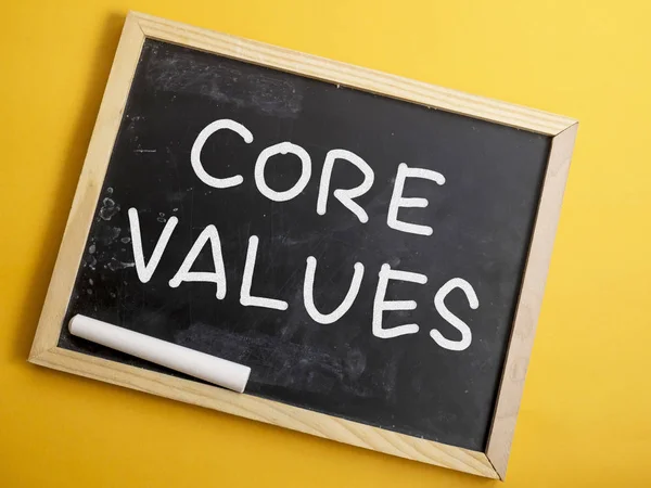 Valores Fundamentais Ética Empresarial Citações Inspiradoras Motivacionais Conceito Tipografia Palavras — Fotografia de Stock
