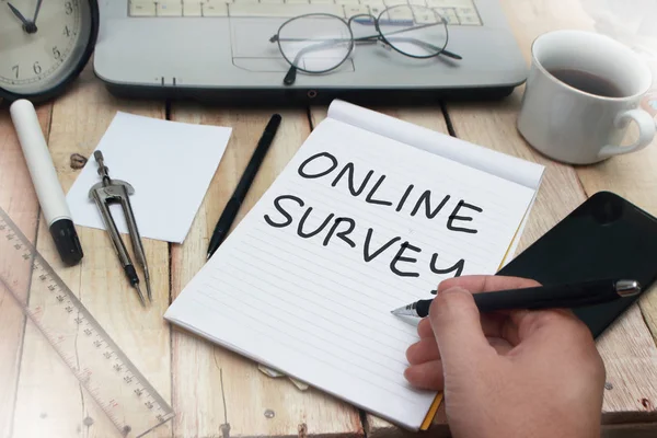 Online Umfrage Motivierende Business Internet Marketing Wörter Zitiert Konzept Wörter — Stockfoto