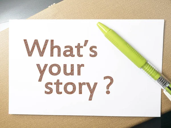 개념을 무엇입니까 당신의 이야기 비즈니스 따옴표 — 스톡 사진