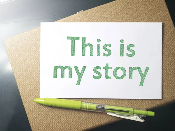 Esta Minha História Negócios Motivacional Inspirações Citações Palavras Tipografia Vista — Fotografia de Stock