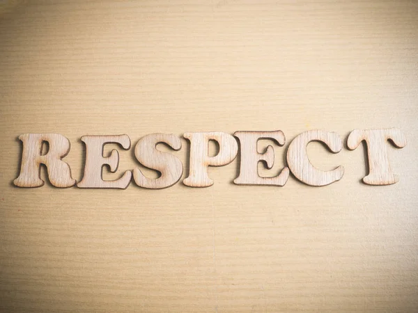 Respect Wooden Words Letter Motivational Self Development Business Typography Quotes — Stock Photo, Image