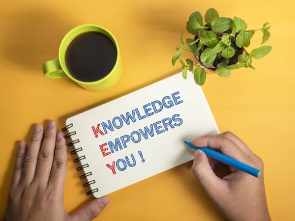 Key Knowledge Empoweryou Citazioni Motivazionali Motivazionali Aziendali Parole Tipografia Top — Foto Stock