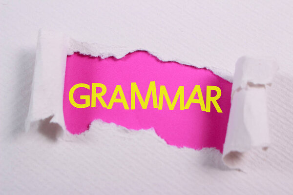 Grammar, educational English linguistic business motivational inspirational quotes, words typography lettering concept