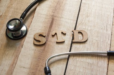Tıbbi ve sağlık kelimeler tipografi yazı kavramı, Std cinsel yolla bulaşan hastalık yazma