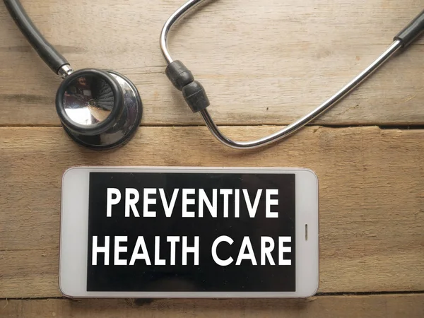 Palavras Médicas Cuidados Saúde Escrevendo Conceito Tipografia Lettering Preventive Health — Fotografia de Stock