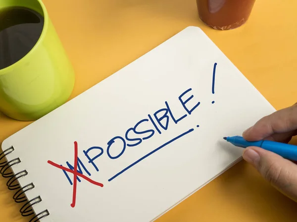 Impossibile Possibili Parole Lettera Motivational Inspirational Business Tipografia Citazioni Concetto — Foto Stock