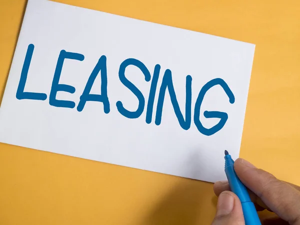 Leasing Business Marketing Finanziario Motivazionale Citazioni Motivazionali Parole Tipografia Lettering — Foto Stock