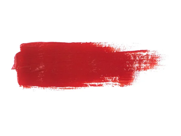 Beyaz Arka Plan Üzerinde Soyut Sanat Kavramı Izole Kırmızı Akrilik — Stok fotoğraf