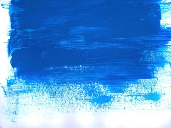 Coup Peinture Acrylique Bleu Isolé Sur Fond Blanc Concept Art — Photo