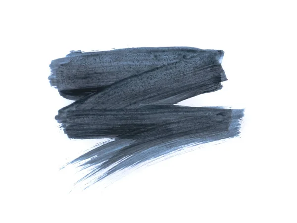 Чорна Акрилова Фарба Ізольована Білому Тлі Концепція Абстрактного Мистецтва — стокове фото