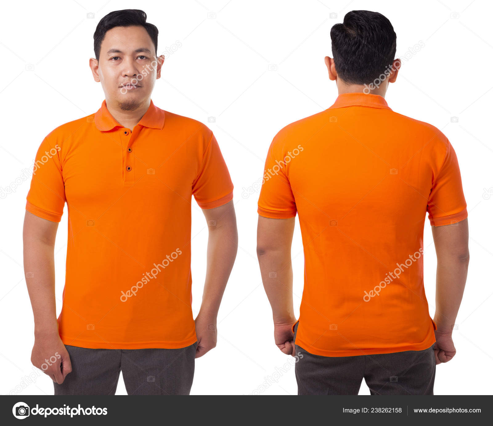orange polo tee