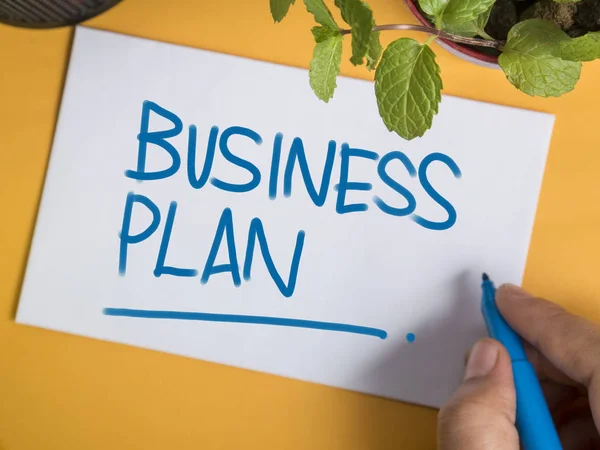 Plan Negocios Motivational Business Marketing Words Quotes Lettering Typography Concept —  Fotos de Stock