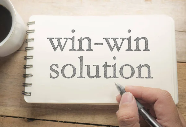 Win Win Solution Parole Lettera Motivational Business Writing Tipografia Citazioni — Foto Stock