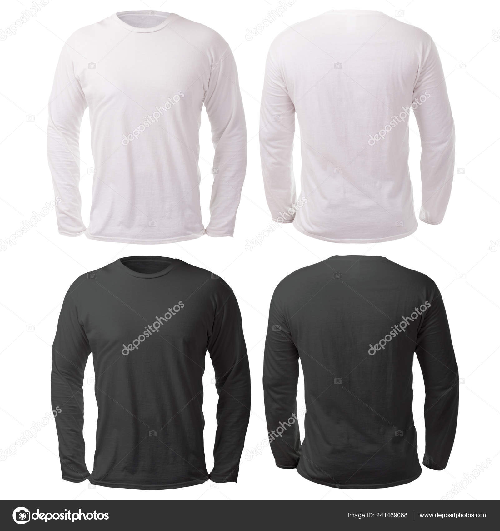 Download Blank Long Sleeved Shirt Mock Template Front Back View Isolated Royalty Free Photo Stock Image By C Airdone 241469068