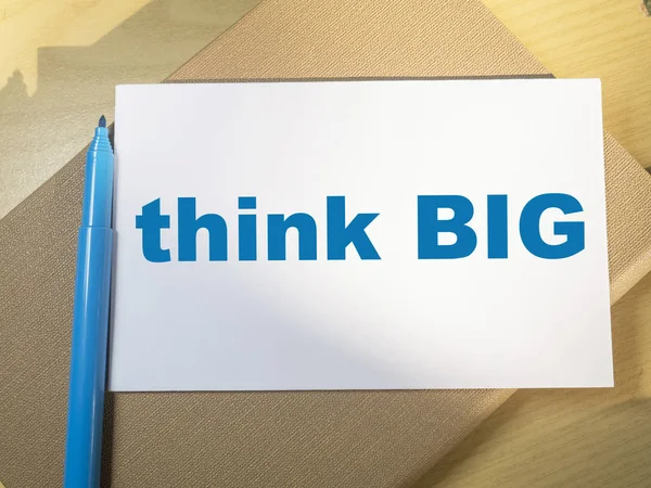 Myśleć Big Biznes Inspirujące Cytaty Motywacyjne Koncepcja Napis Typografia Słowa — Zdjęcie stockowe