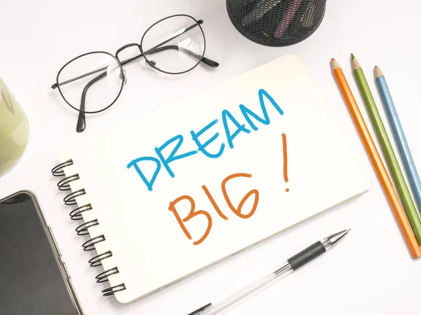 Dream Big Motivational Business Ispirational Words Citazioni Concetto Parole Lettering — Foto Stock